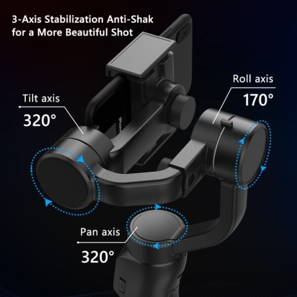 F8 mobile phone camera stabilizer handheld three-axis anti shake platform Tiktok live broadcast tripod short video camera stabilizer - Image 4