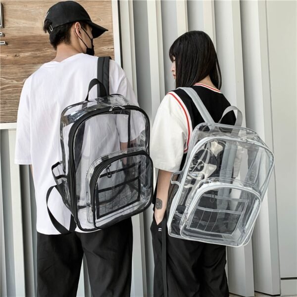 Transparent Backpack PVC Backpack PVC Schoolbag Large Capacity Student Schoolbag - Image 4
