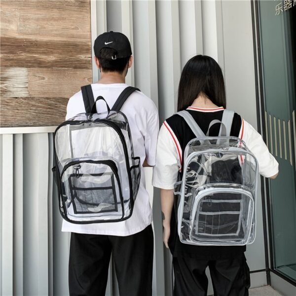 Transparent Backpack PVC Backpack PVC Schoolbag Large Capacity Student Schoolbag - Image 3