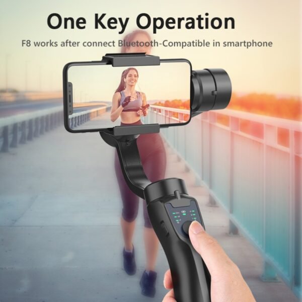 F8 mobile phone camera stabilizer handheld three-axis anti shake platform Tiktok live broadcast tripod short video camera stabilizer - Image 2