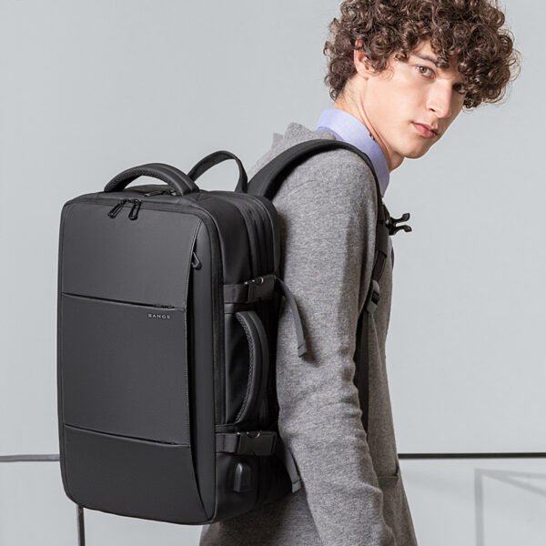 BANGE Backpack Male College Student Computer Backpack Men's Large Capacity Business Travel Waterproof And Expandable Men's Bag - Image 2