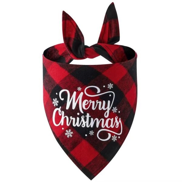 Christmas Day Border Protection Pet Small, Medium, and Large Dogs, Dogs, Cats, Teddy Triangular Towels, Water Jars - Image 11