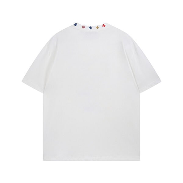 Heavywork Letter Embroidery Design Unique Short Sleeve T-Shirt Unisex Street Trend Loose Casual Tee - Image 3