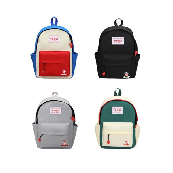 New junior high school students all match color matching schoolbag youth literary leisure backpack - Image 3