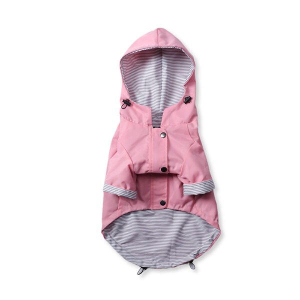 Windproof and rainproof British retro thick dog raincoat dog pet submachine jacket - Image 7