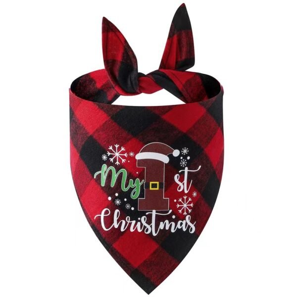 Christmas Day Border Protection Pet Small, Medium, and Large Dogs, Dogs, Cats, Teddy Triangular Towels, Water Jars - Image 15