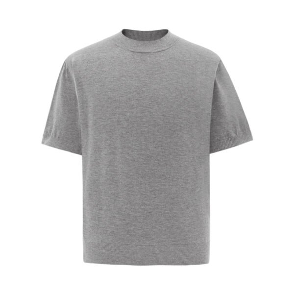 Solid color short sleeved T-shirt men's top - Image 8