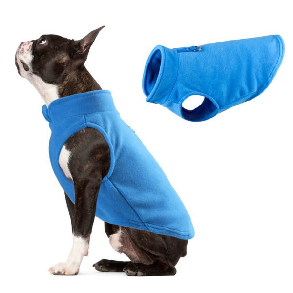 Dog clothing thickened solid color fleece pet dog supplies - Image 3
