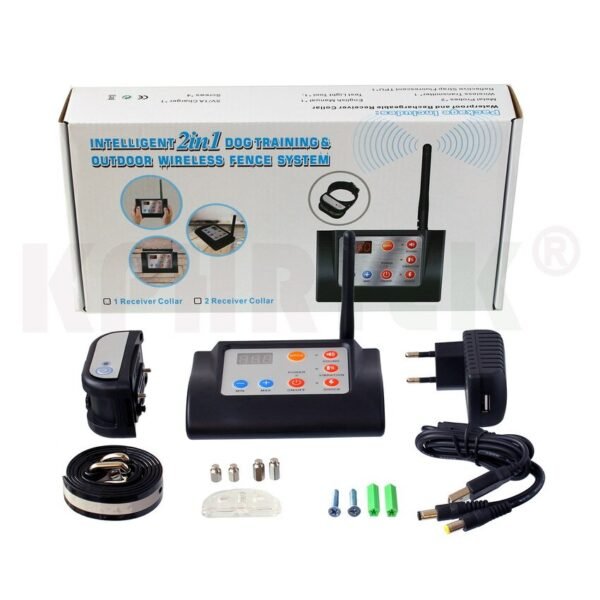 2 in 1   Wireless Electronic Dog Fence System and Dog Training Collar   Beep Shock Vibration Training  for 1/2/3 dogs 6 Sets/lot - Image 7