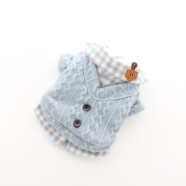 Dog clothes, pet clothes, winter lollipop dog clothes, cat clothes, compared to bear clothes, woolen plaid pet clothes - Image 4