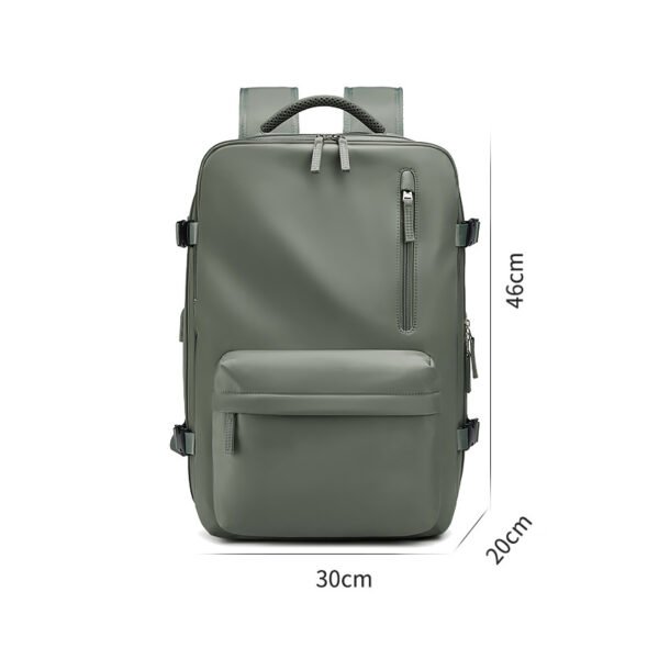Waterproof 18 Inch Laptop Backpacks School Bags with usb Dily Life Vintage Unisex Leather Student Backpack for Men - Image 10
