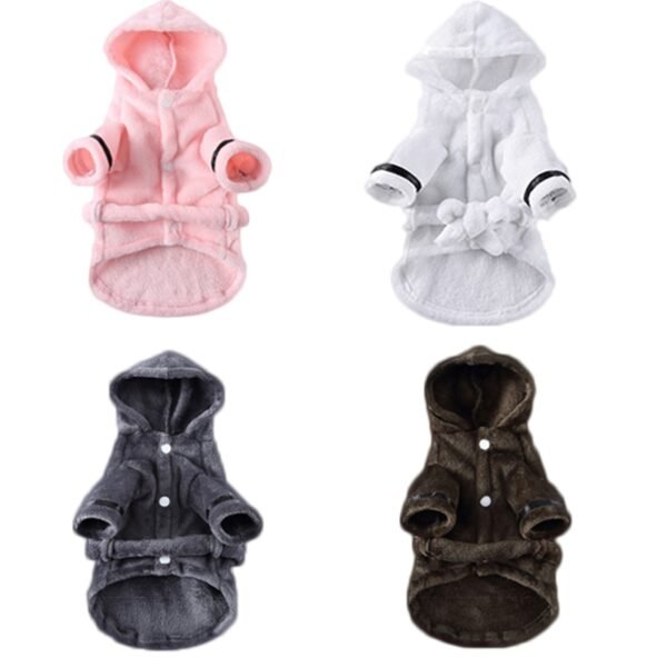 Pet Bathrob Dog Pajamas Sleeping Clothes Soft Pet Bath Drying Towel Clothes winter Warm pajamas for Puppy Dogs Quick Drying - Image 2