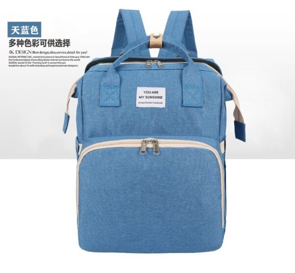 Portable Foldable Bed Mommy Bag For Going Out Lightweight And Large Capacity Mother And Baby Bag Backpack - Image 5