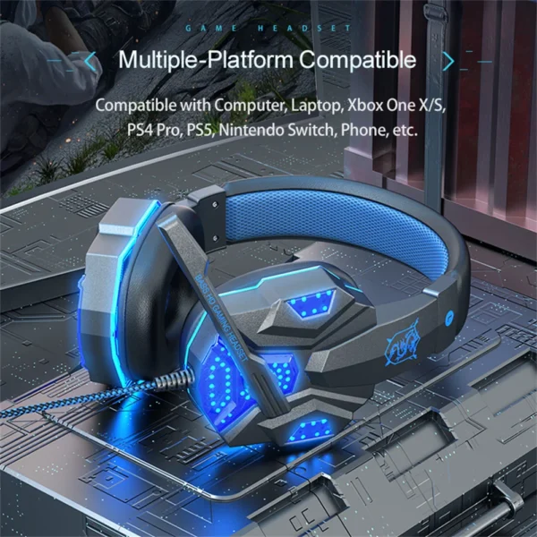 Earphones for wired laptops, dedicated earphones for gaming and esports, comfortable to wear, and head mounted gaming headphones - Image 2
