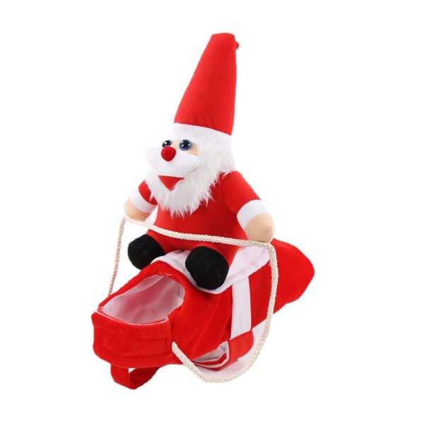 Fashion Designer Large And Medium Santa Dog Christmas Costumes Riding Clothes Transformed Into Santa Claus Clothes - Image 3