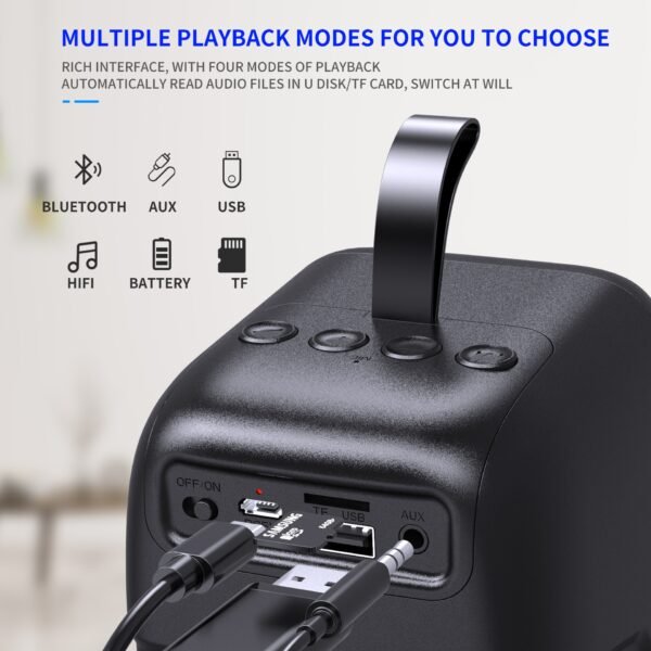 Mobile Bluetooth 5.0 speaker desktop wireless speaker subwoofer built-in 2000mAh speaker supports TWS - Image 4