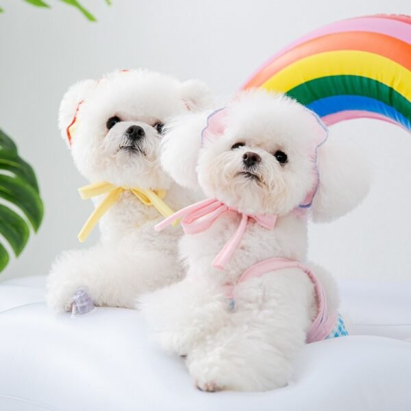 Pet swimsuit cat shapewear with swimming cap one piece suspender bikini dog vest swimsuit - Image 6