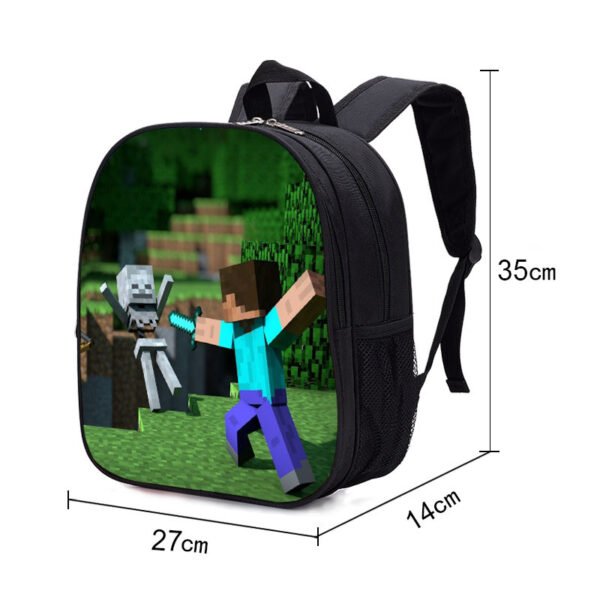 Teenager MineCraft Cartoon Backpack Boy Cartoon School Bags - Image 2