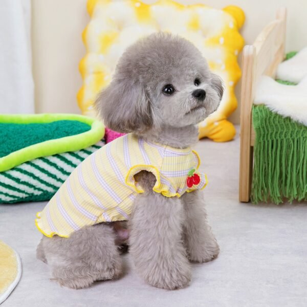 Spring/Summer Dog Clothing Little Cherry Flying Sleeves Tank Top - Image 2