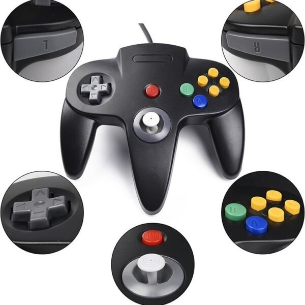 N64 USB wired game controller N64 appearance PC controller retro classic game console appearance controller - Image 5