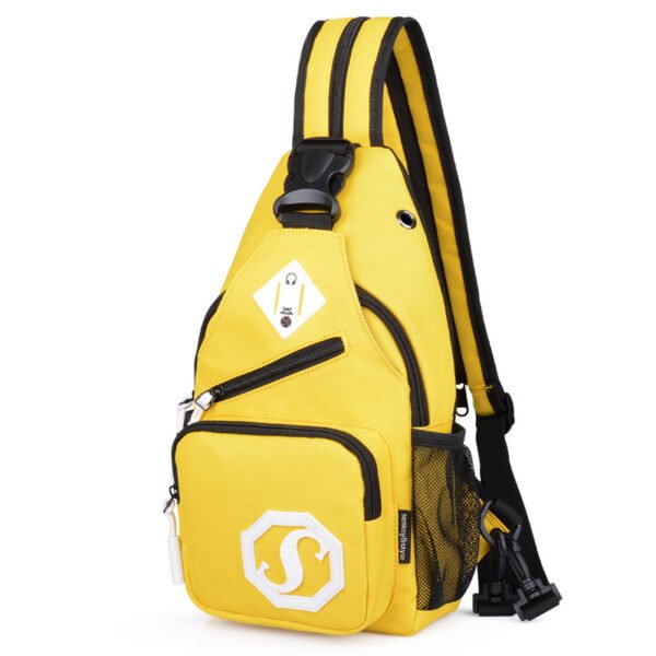 Shoulder bag dual-purpose crossbody bag USB chest bag girls Oxford cloth bag fashion trend messenger bag - Image 3
