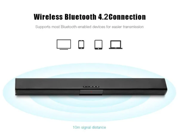 20W TV Sound Bar Wired and Wireless Bluetooth Home Surround SoundBar for PC Theater TV Speaker - Image 3