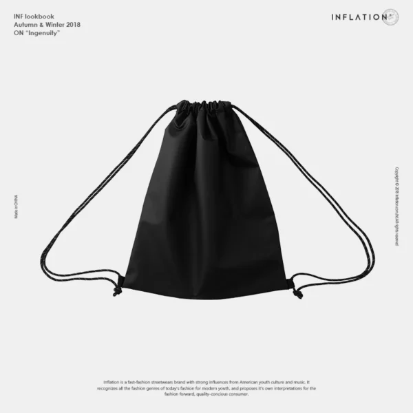 INFLATION Fashion Letter Drawstring Bag Unisex Chest Bag Backpack Clear Transparent Shopping Bag - Image 3