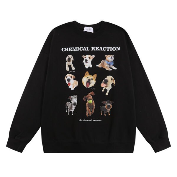 Fun Dog Print Design Unisex Loose Fit Hoodie - Image 3